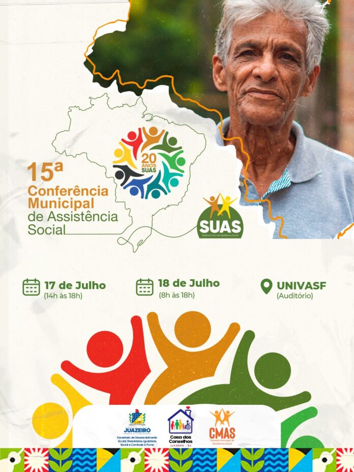 Inscrições abertas para a 15ª Conferência Municipal de Assistência Social de Juazeiro