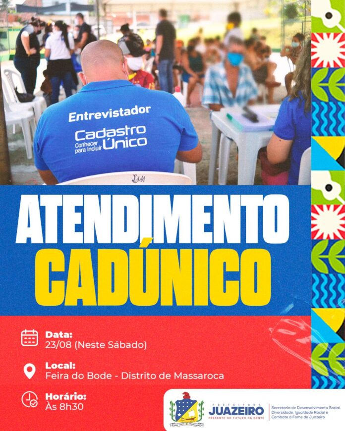 Secretaria de Desenvolvimento Social leva serviços do CadÚnico para a 16ª Feira do Bode no Distrito de Massaroca, em Juazeiro