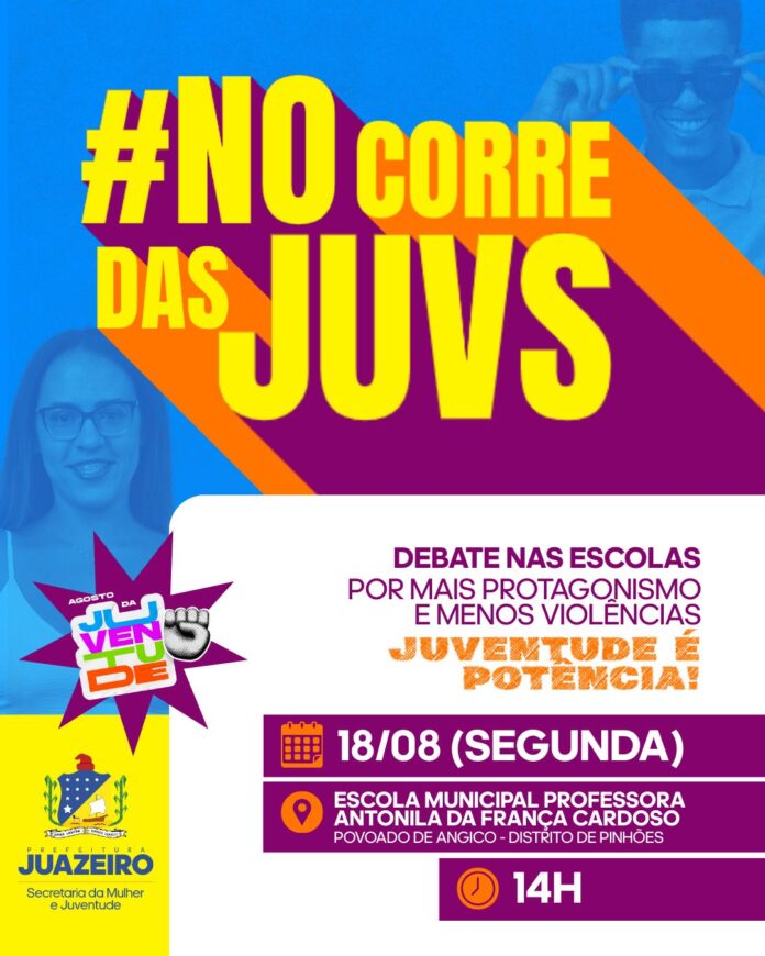 Agosto da Juventude: Prefeitura de Juazeiro promove ação “#No Corre das JUVS” com debates por mais protagonismo e menos violência
