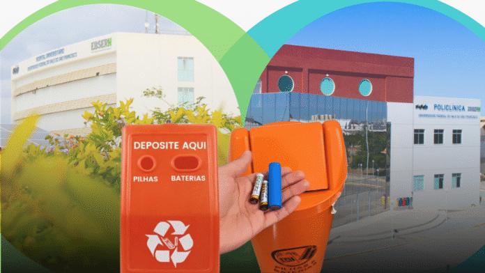 HU-Univasf fortalece ações ambientais com instalação de coletores de pilhas e baterias