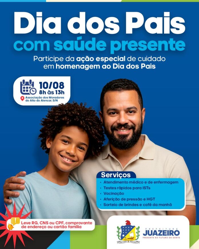 Juazeiro realiza ação especial em comemoração ao Dia dos Pais com atendimentos de saúde no Alto do Alencar
