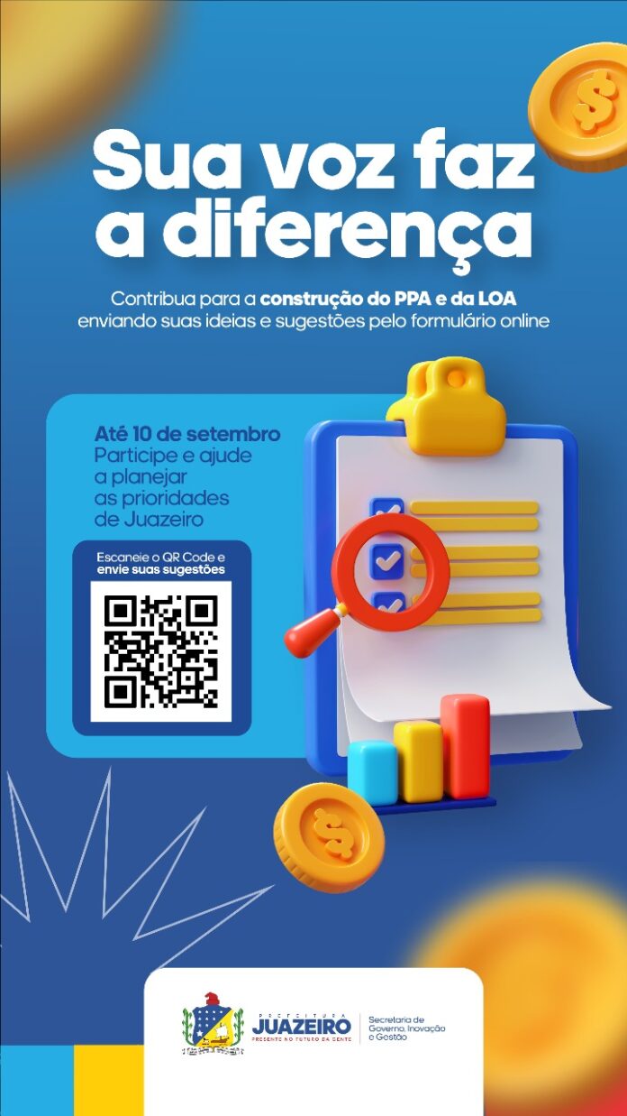 Últimos dias para participar: Escuta Pública do PPA e LOA encerra nesta quarta-feira(10)