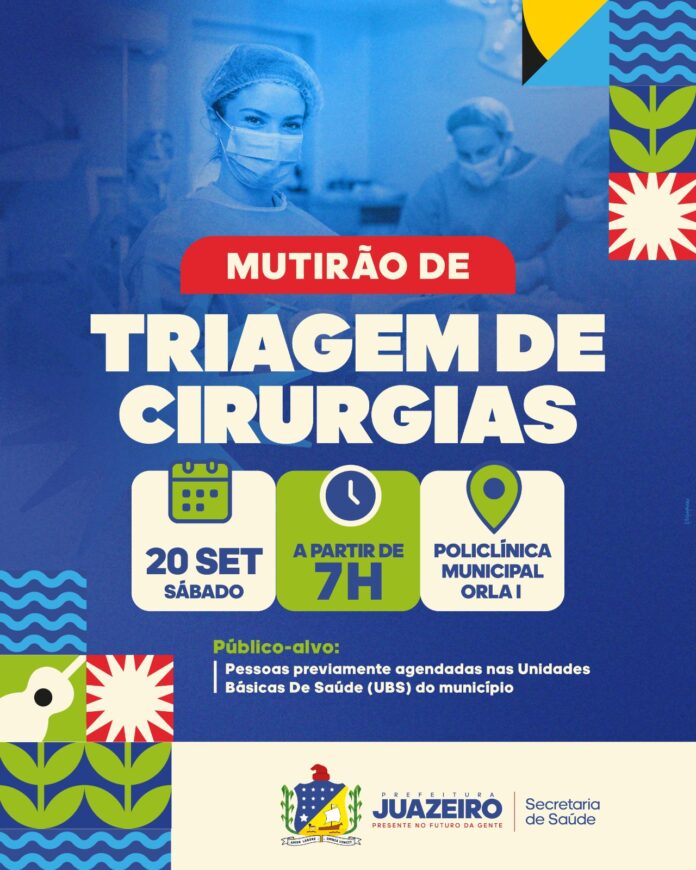 Mutirão de Triagem de Cirurgias será realizado neste sábado na Policlínica Municipal de Juazeiro