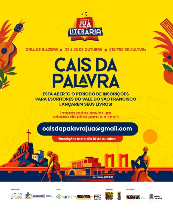 Juá Literária: Inscrições para lançamento de livros terminam nesta sexta-feira Juá Literária: Inscrições para lançamento de livros terminam nesta sexta-feira