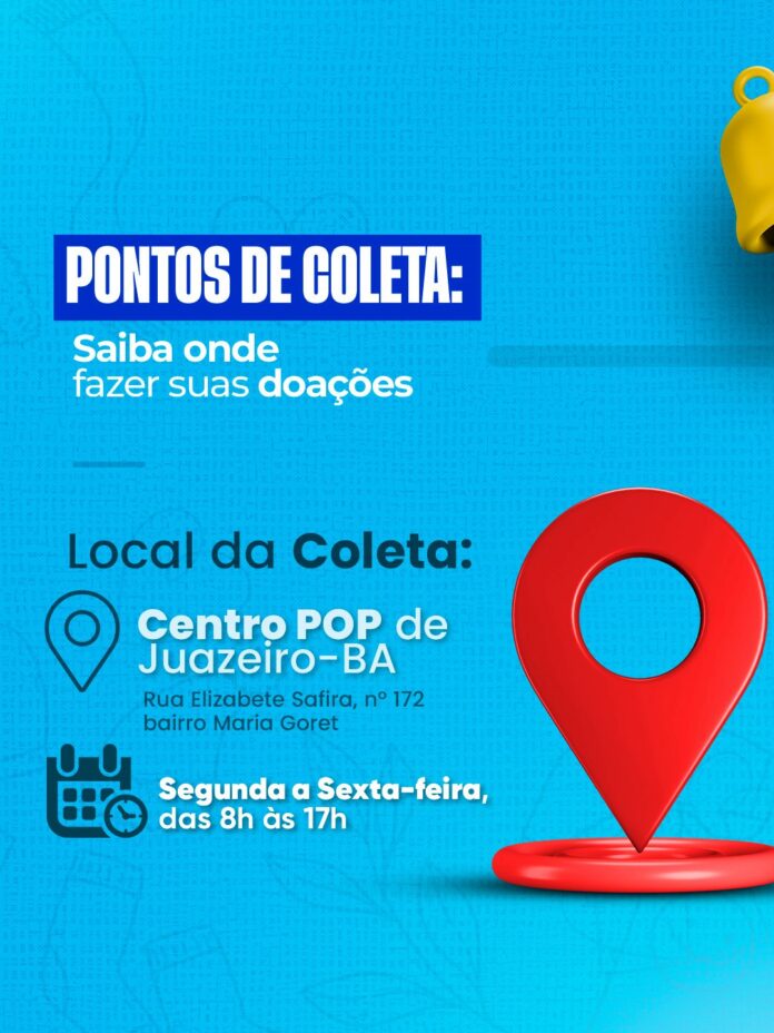 Centro Pop de Juazeiro recebe doações de roupas e convida população a praticar solidariedade neste fim de ano