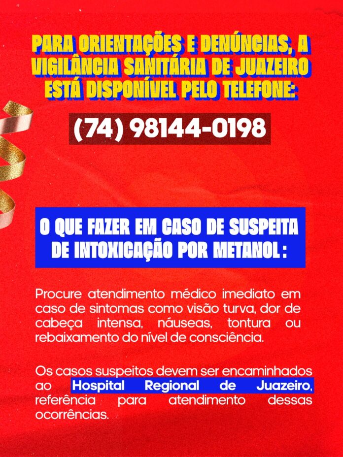 Carnaval com segurança: Sesau alerta sobre cuidados no consumo de bebidas destiladas em Juazeiro