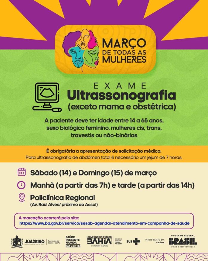 Feira Março de Todas as Mulheres oferece exames de ultrassonografia em Juazeiro