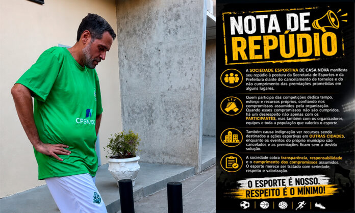 Em nota, Sociedade Esportiva de Casa Nova cobra do prefeito Anísio Viana o pagamento de premiações prometidas em competições em várias localidades do município