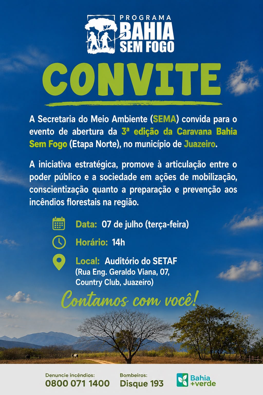 Juazeiro recebe a Caravana Bahia Sem Fogo com foco na prevenção de incêndios florestais - A Ponte
