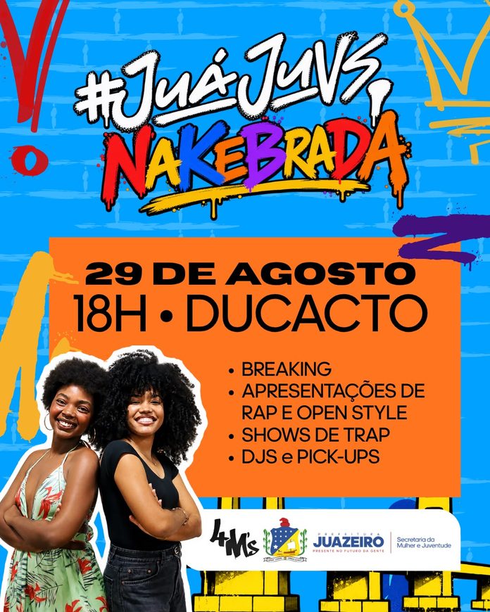 JuáJuvs Nakebrada leva cultura urbana para jovens de Juazeiro neste sábado
