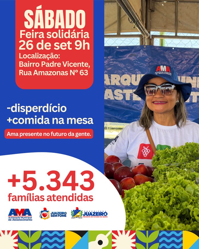 Responsabilidade Social: Pela primeira vez, Prefeitura de Juazeiro realiza Feira Solidária da AMA simultaneamente em dois bairros