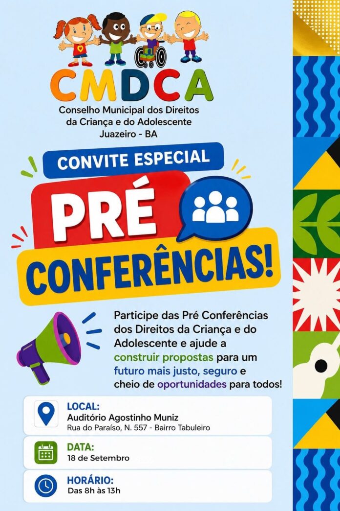 Conselho Municipal dos Direitos da Criança e do Adolescente realiza pré-conferências em Juazeiro