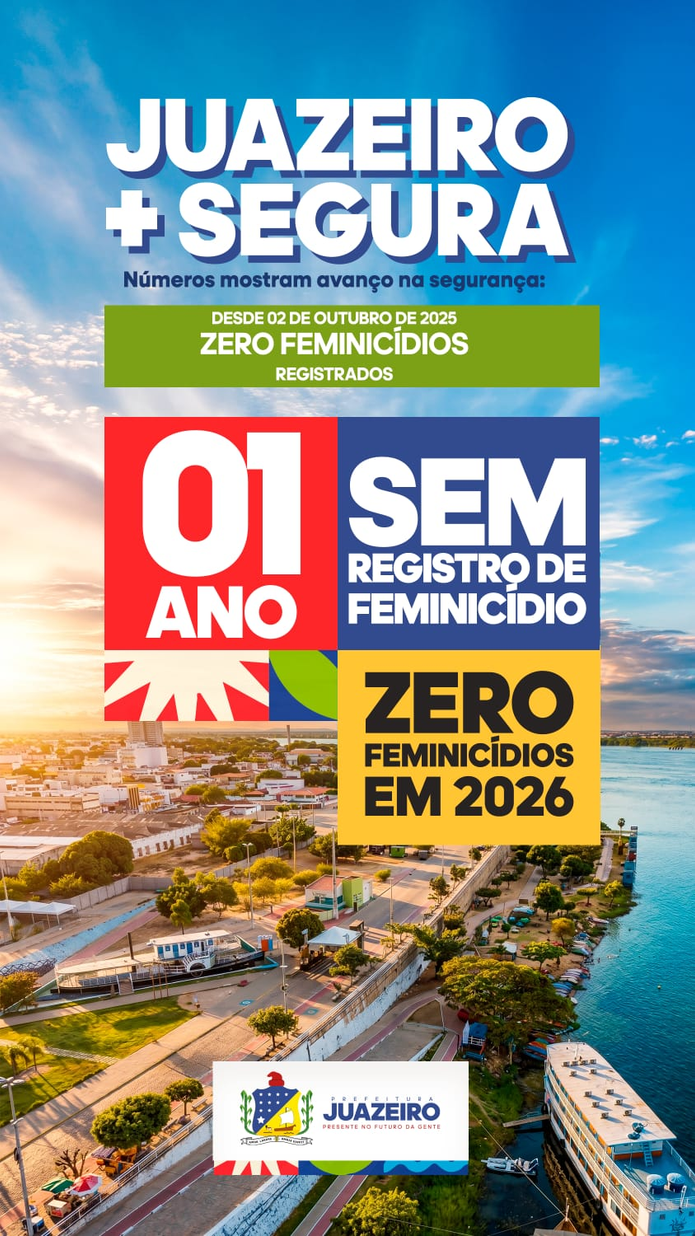 Juazeiro completa um ano sem registro de feminicídio e fortalece proteção às mulheres